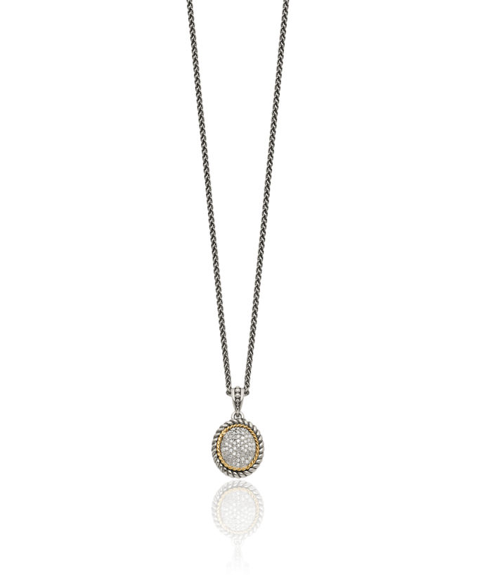 925 Sterling Silver Vintage Diamond Chain Necklace
