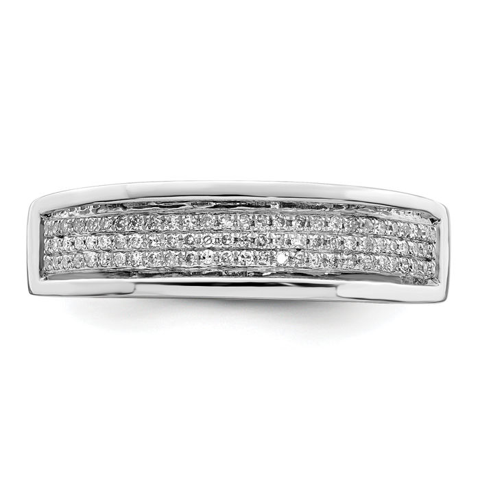 925 Sterling Silver Diamond Mens Ring