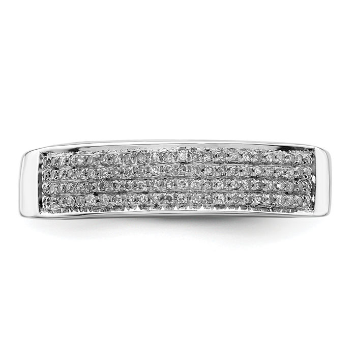 925 Sterling Silver Diamond Mens Ring