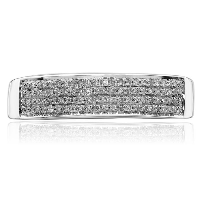 925 Sterling Silver Diamond Mens Ring