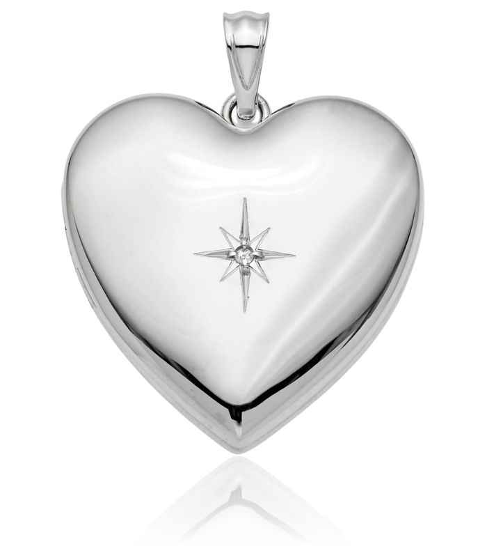 925 Sterling Silver Diamond Star Ash Holder Heart Personalized Photo Locket Cremation Necklace Memorial Charm Urn Pendant