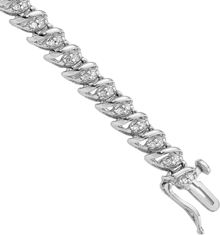 925 Sterling Silver Diamond Tennis Bracelet