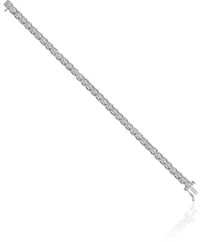 925 Sterling Silver Diamond Tennis Bracelet