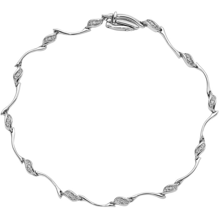 925 Sterling Silver Diamond Tennis Bracelet