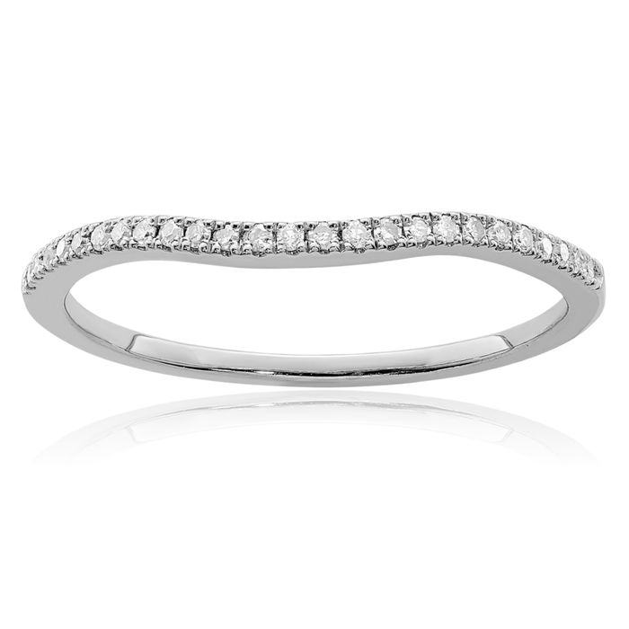 925 Sterling Silver Diamond Wrap Wedding Band Ring