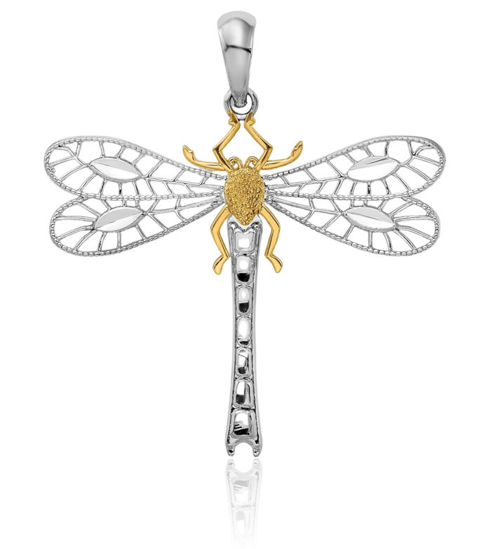 925 Sterling Silver Dragonfly Necklace Chain Pendant Charm