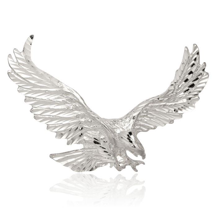 925 Sterling Silver Eagle Symbol of Strength Freedom Hawk Bird Necklace Chain Pendant Charm