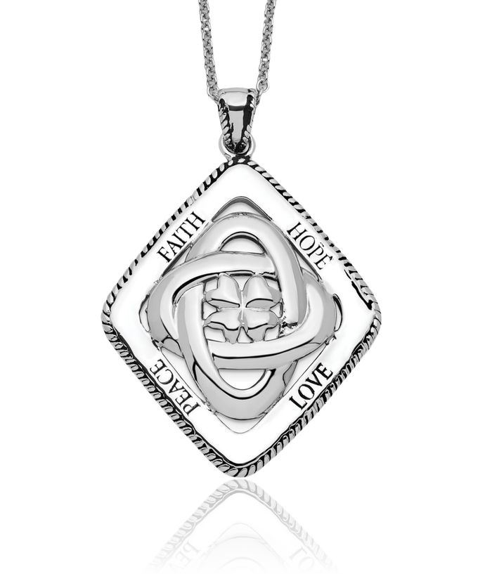 925 Sterling Silver Vintage Family Blessings Necklace Chain