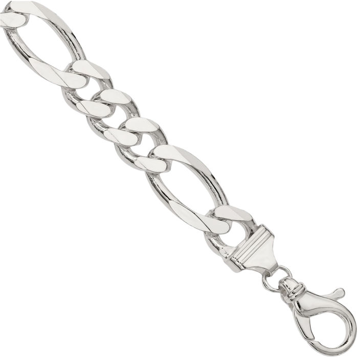 925 Sterling Silver Figaro Link Chain Bracelet