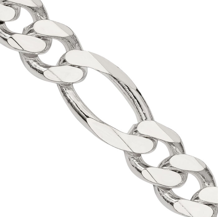 925 Sterling Silver Figaro Link Chain Necklace