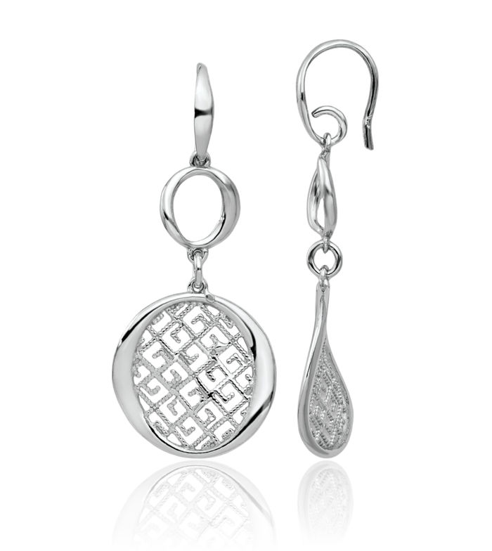 925 Sterling Silver Antique Filigree Drop Dangle Earrings