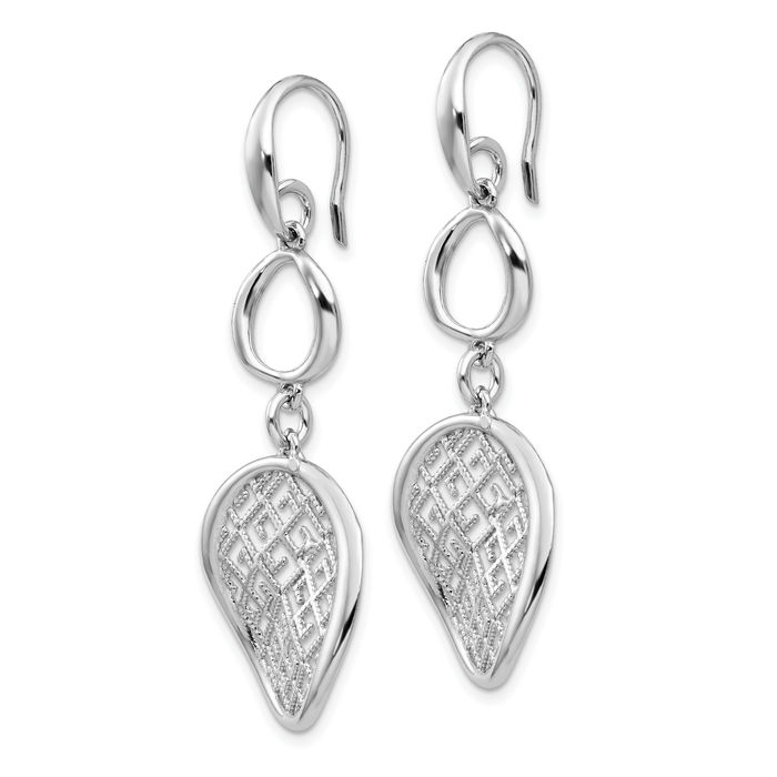 925 Sterling Silver Antique Filigree Drop Dangle Earrings