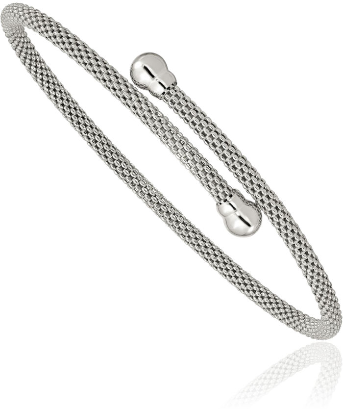 925 Sterling Silver Flexible Bangle Bracelet