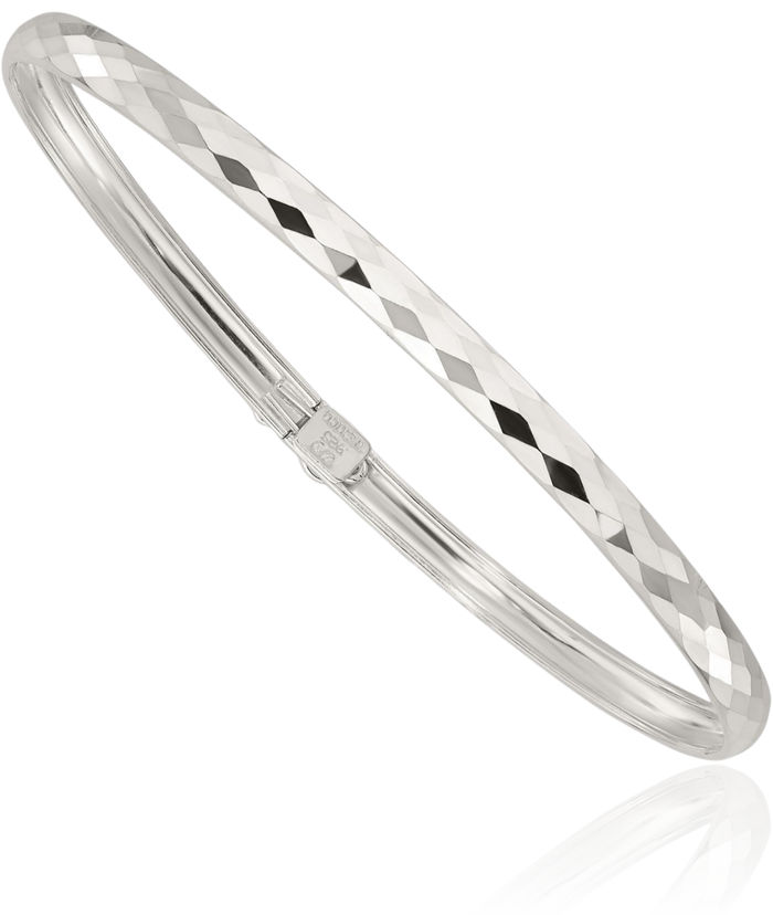 925 Sterling Silver Flexible Bangle Bracelet