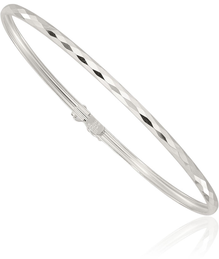 925 Sterling Silver Flexible Bangle Bracelet