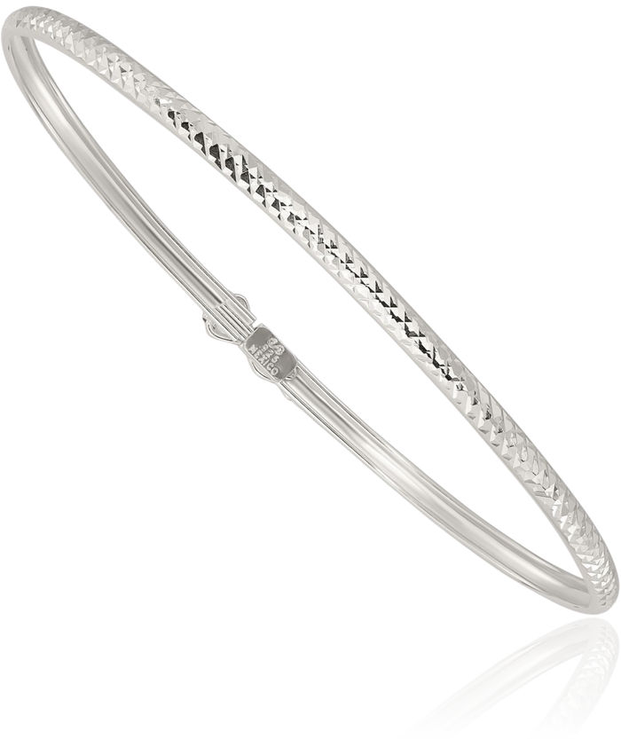 925 Sterling Silver Flexible Bangle Bracelet