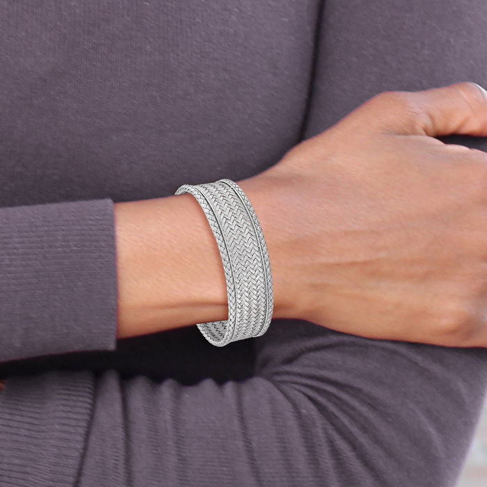 925 Sterling Silver Flexible Cuff Bracelet