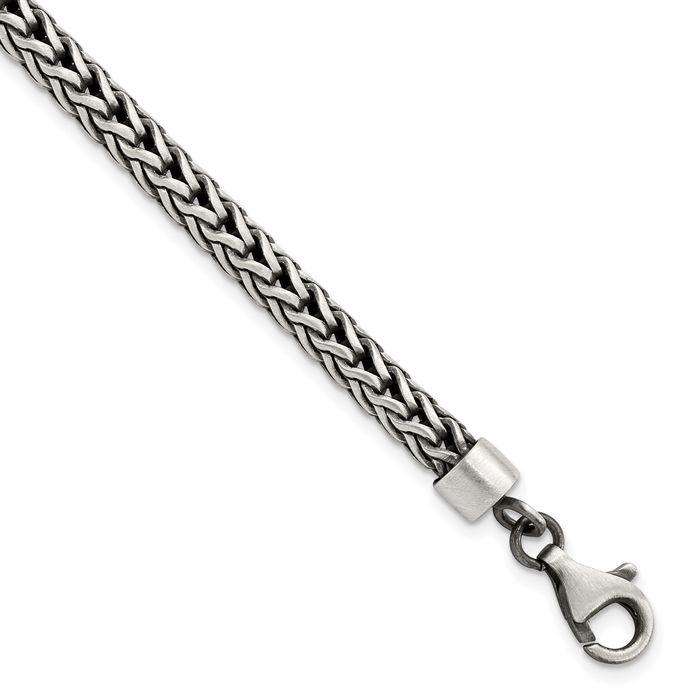 925 Sterling Silver Vintage Franco Link Chain Bracelet