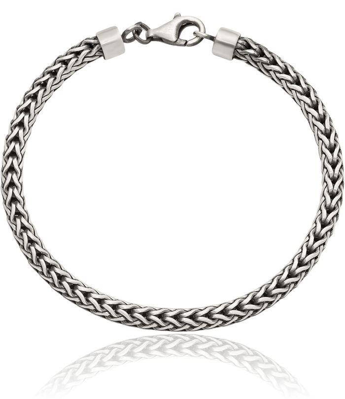 925 Sterling Silver Vintage Franco Link Chain Bracelet