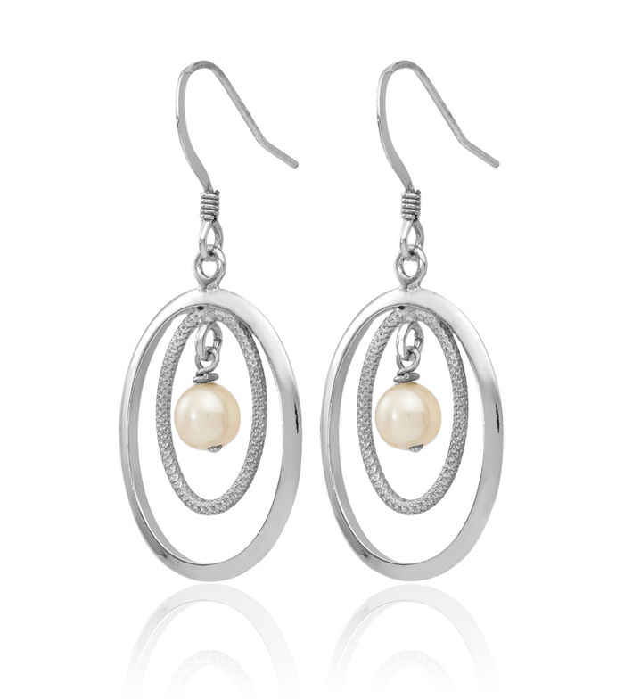 925 Sterling Silver Freshwater Cultured Pearl Drop Dangle Earrings