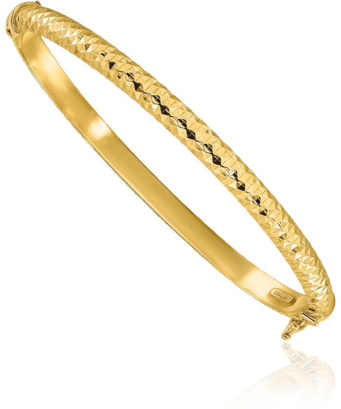 925 Sterling Silver Gold Bangle Bracelet