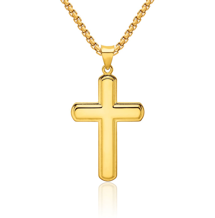 925 Sterling Silver Gold Latin Mexican Holy Cross Necklace Religious Chain Pendant Jesus Christ Charm