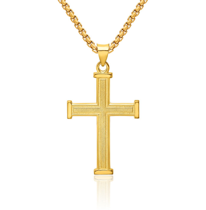 925 Sterling Silver Gold Latin Mexican Holy Cross Necklace Religious Chain Pendant Jesus Christ Charm