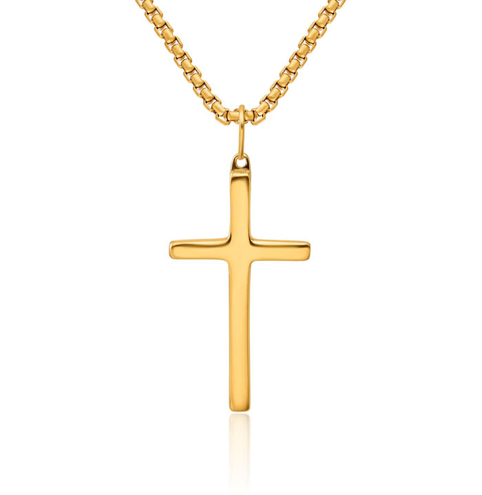 925 Sterling Silver Gold Latin Mexican Holy Cross Necklace Religious Chain Pendant Jesus Christ Charm