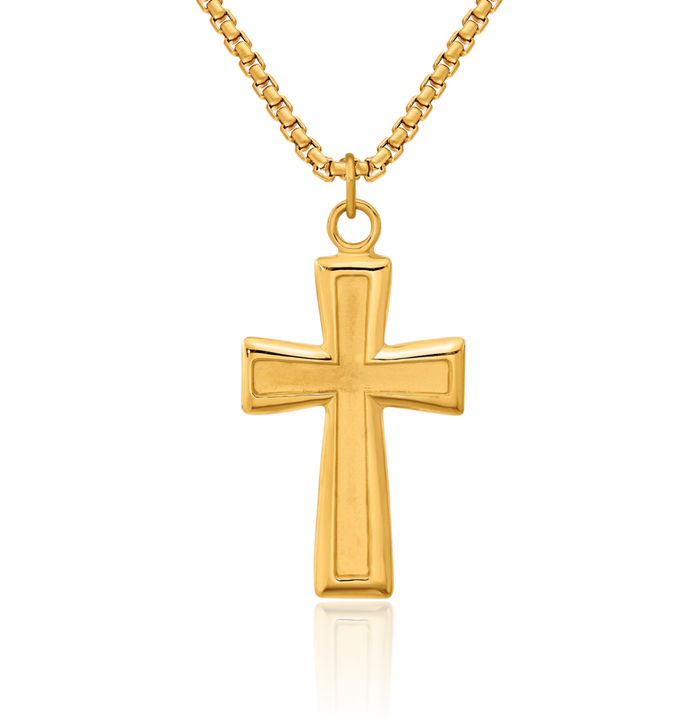 925 Sterling Silver Gold Plated Latin Mexican Holy Cross Necklace Religious Chain Pendant Jesus Christ Charm