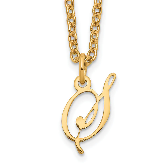 925 Sterling Silver Gold Plated Dainty Letter S Initial Name Monogram Necklace