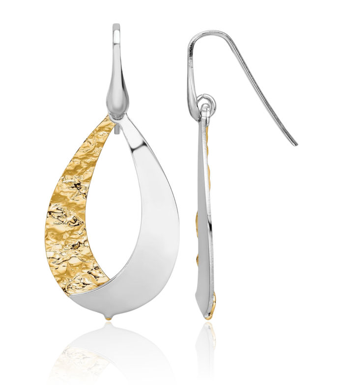 925 Sterling Silver Gold Plated Drop Dangle Earrings