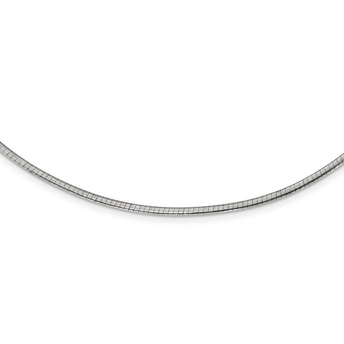 925 Sterling Silver Gold 2mm Reversible Cubetto Omega Snake Chain Herringbone Necklace