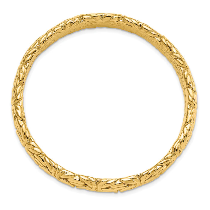 925 Sterling Silver Gold Bangle Bracelet