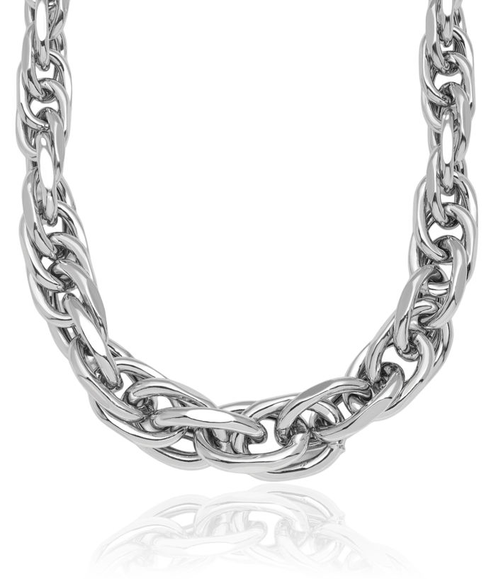 925 Sterling Silver Graduated Link Chain Necklace