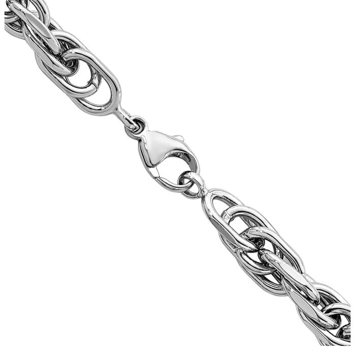 925 Sterling Silver Graduated Link Chain Necklace