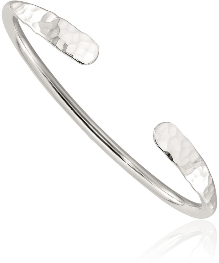 925 Sterling Silver Hammered Cuff Bracelet