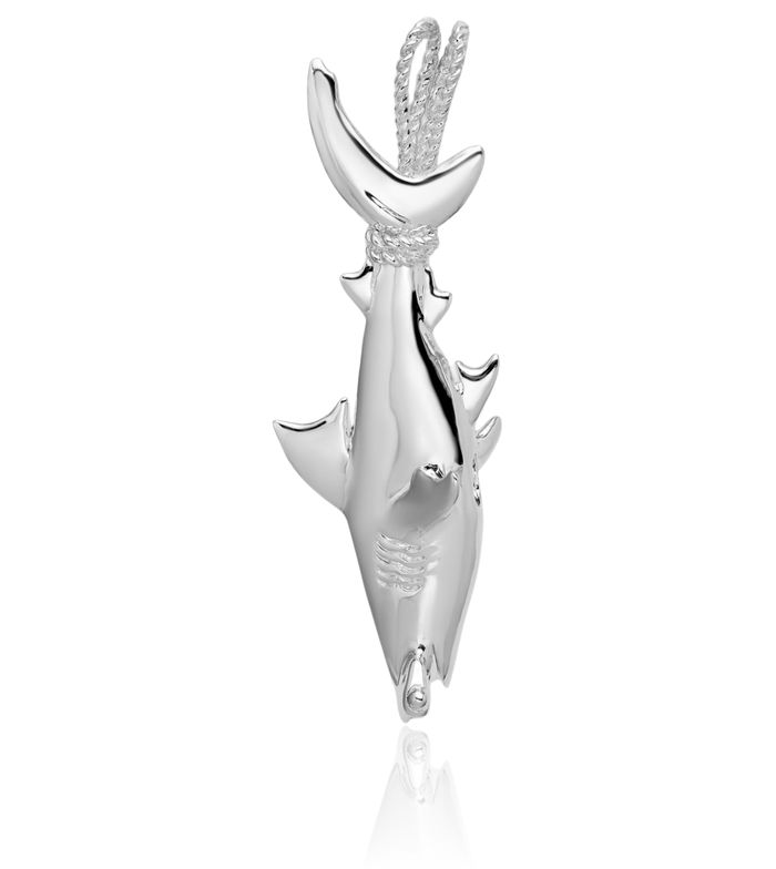 925 Sterling Silver Hammerhead Shark Necklace Chain Pendant Charm