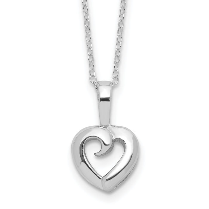 925 Sterling Silver Heart Necklace Love Pendant Friendship Charm Chain