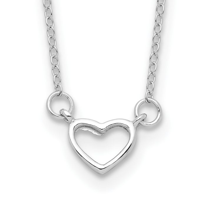 925 Sterling Silver Heart Necklace | eBay