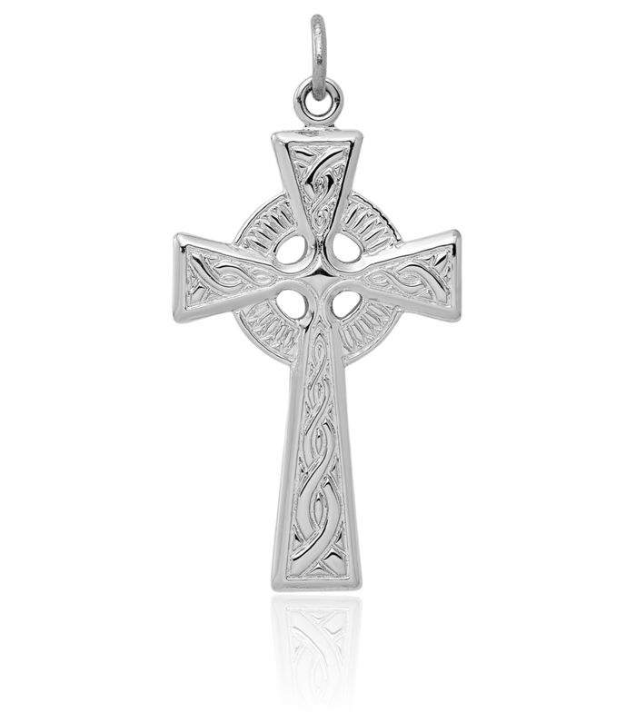 925 Sterling Silver Heart Irish Claddagh Celtic Iona Holy Cross Necklace Religious Chain Pendant Jesus Christ Charm Jewelry