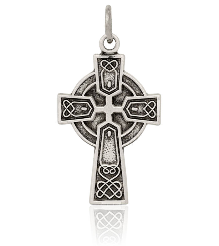 925 Sterling Silver Vintage Heart Irish Claddagh Celtic Iona Holy Cross Necklace Religious Chain Pendant Jesus Christ Charm Jewelry