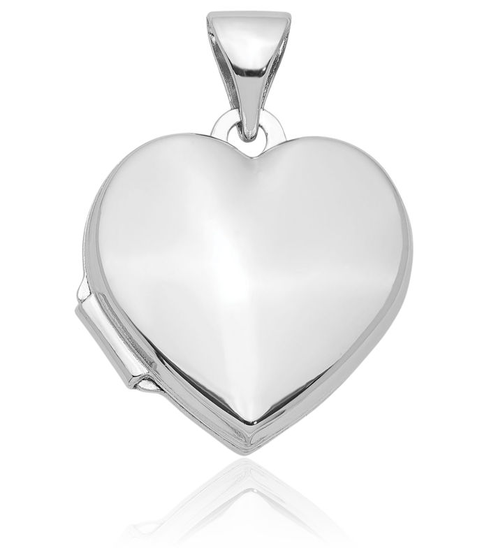 925 Sterling Silver Heart Locket Necklace Chain Pendant Charm