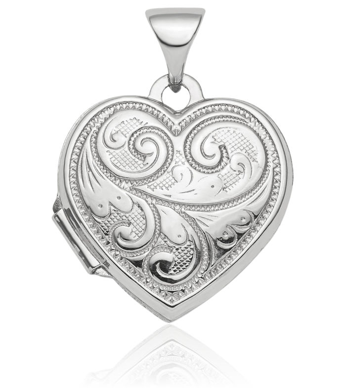 925 Sterling Silver Heart Locket Necklace Chain Pendant Charm