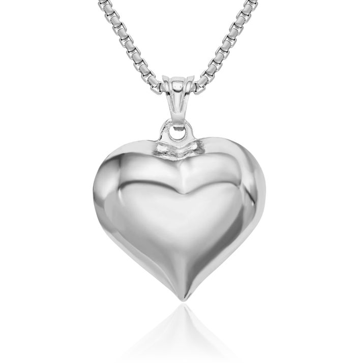 925 Sterling Silver Heart Necklace Love Pendant Charm