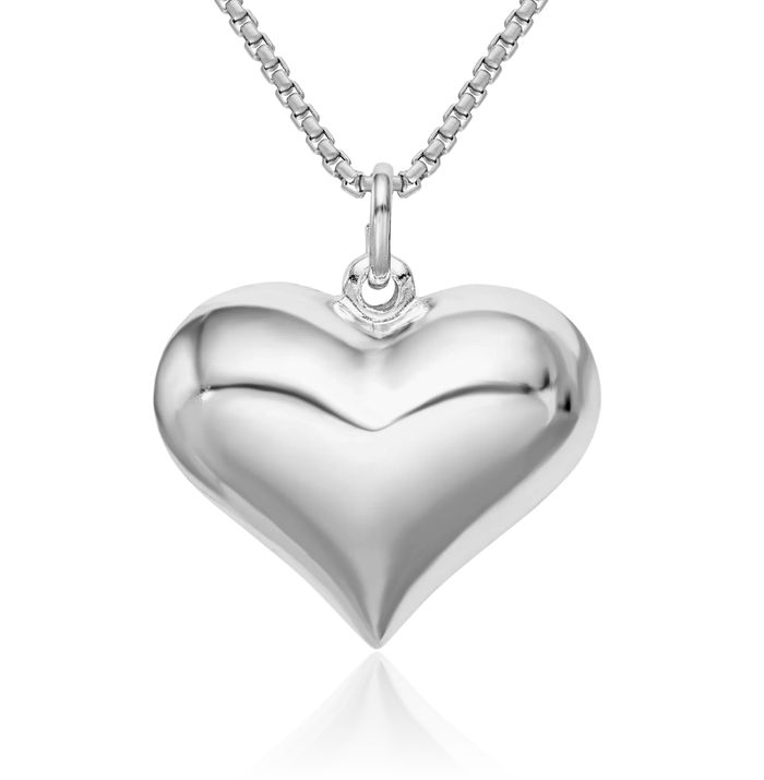 925 Sterling Silver Heart Necklace Love Pendant Charm