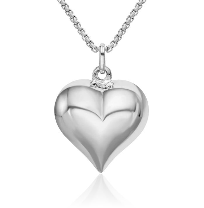 925 Sterling Silver Heart Necklace Love Pendant Charm