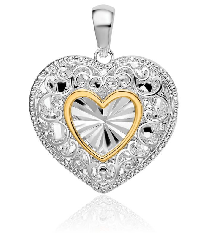 925 Sterling Silver Heart Necklace Love Pendant Charm