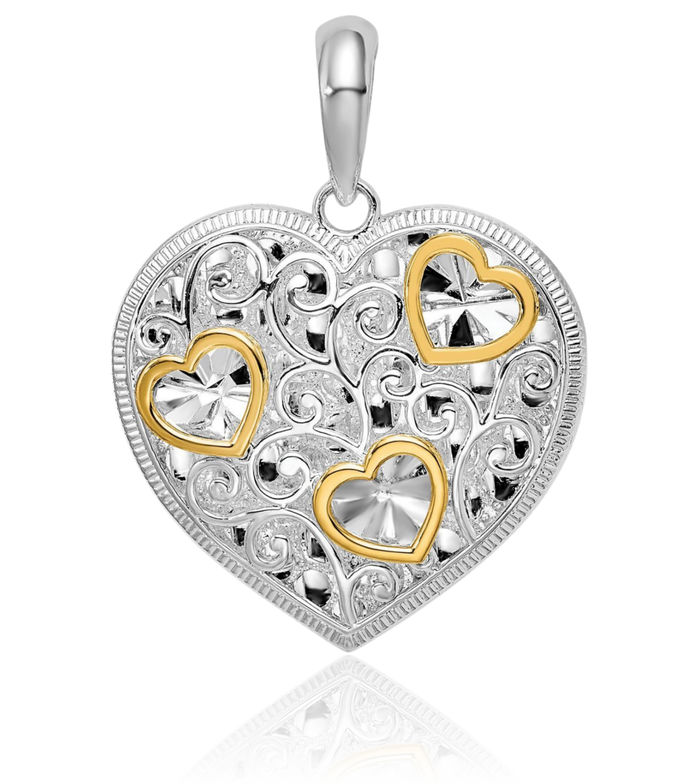 925 Sterling Silver Heart Necklace Love Pendant Charm