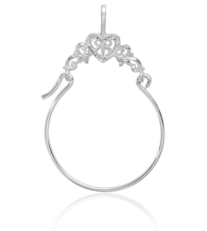 925 Sterling Silver Heart Necklace Love Pendant Charm Holder