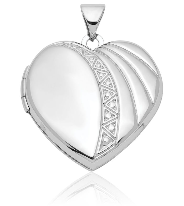 925 Sterling Silver Heart Personalized Photo Locket Necklace Picture Pendant Charm